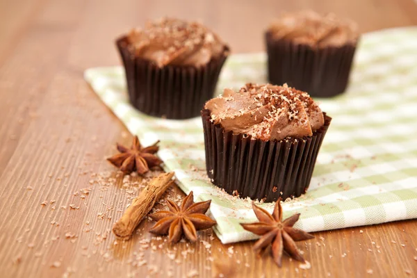 Schokoladen-Cupcakes — Stockfoto