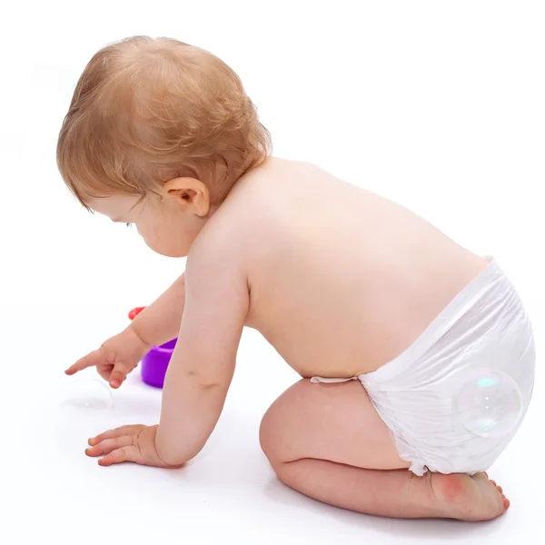 Lindo niño con juguetes — Foto de Stock