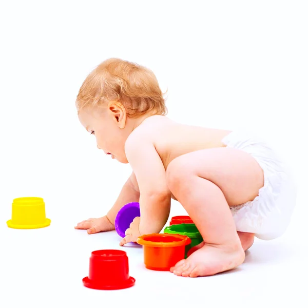 Lindo niño con juguetes — Foto de Stock