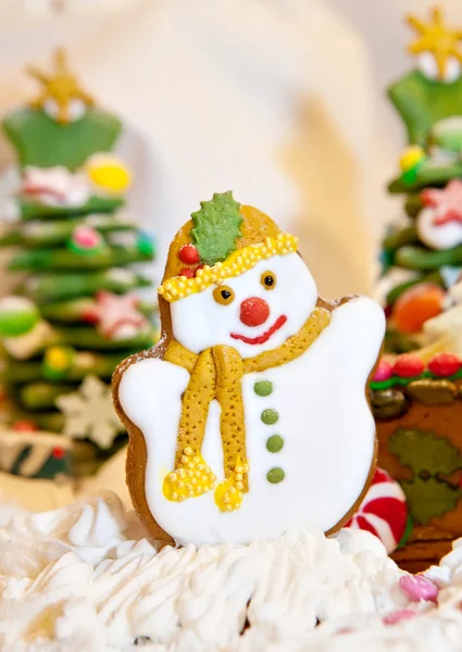 Weihnachtsdekoration aus Lebkuchen — Stockfoto