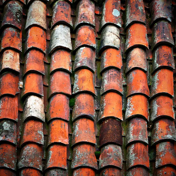 Mattonelle di argilla tetto — Foto Stock