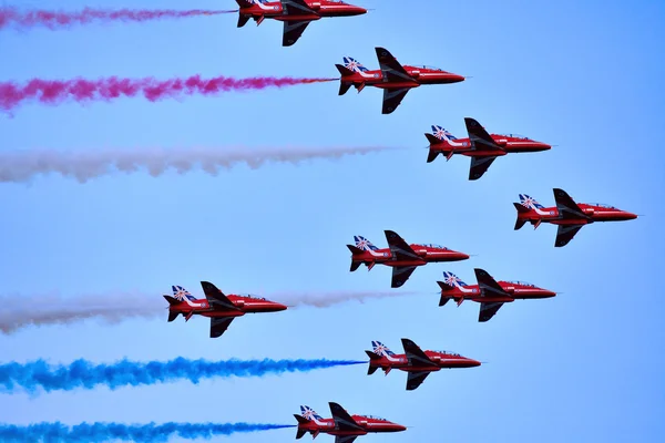 Red Arrows formation — Stock Photo, Image