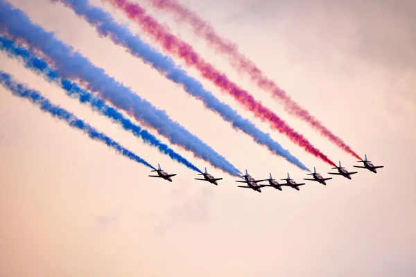 Red Arrows formation — Stock Photo, Image