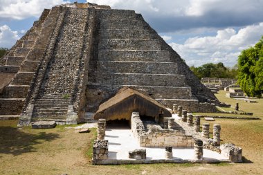 Mayapan - ancient mayan city in Yucatan clipart