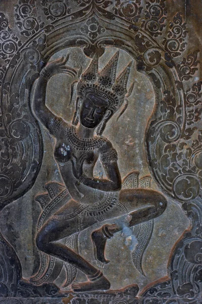 Angkor wat stiliserad konst av dansande kvinna — Stockfoto