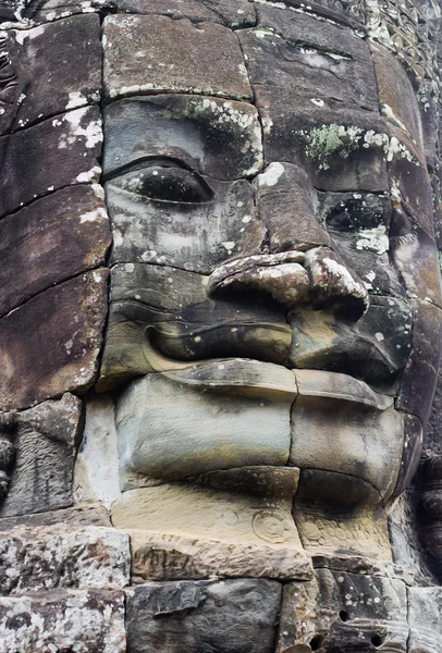 Obří tvář v chrámu bayon, Kambodža — Stock fotografie