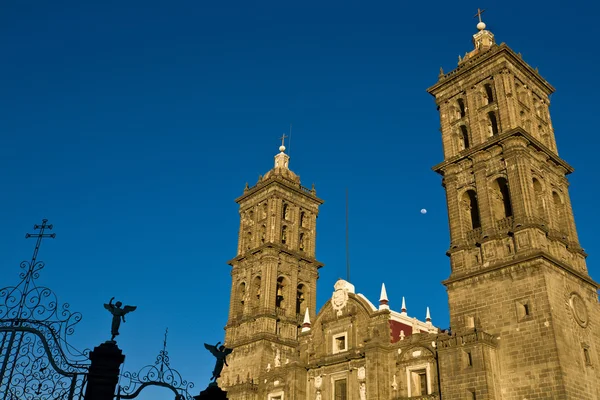 Cathedral in Central Puebla, Mexico — Stock Photo, Image
