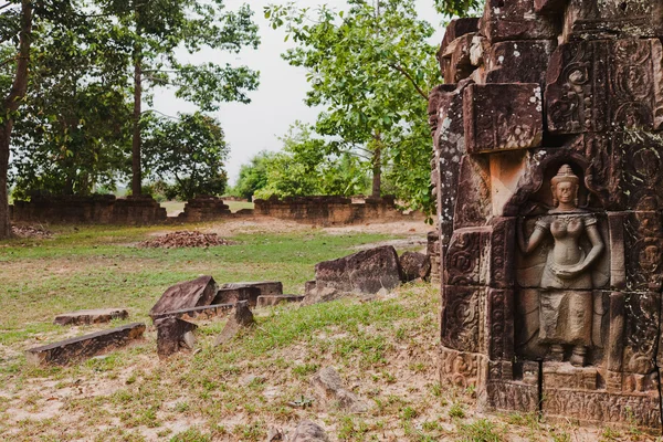 Khmerská starověké civilizace, chrámy angkor wat komplex, Kambodža — Stock fotografie