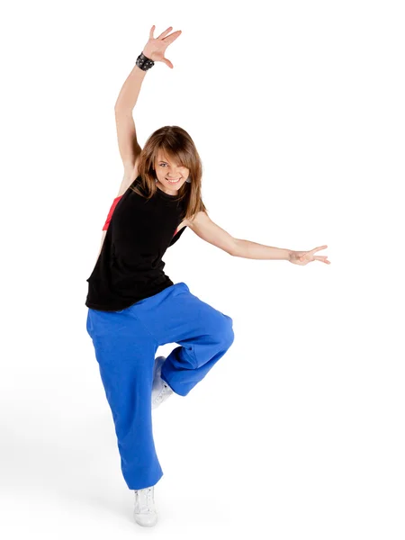 Jonge vrouw dansen — Stockfoto