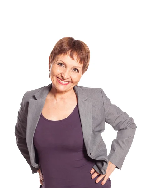 Attractive woman 50 years old smiling — Stock Photo, Image