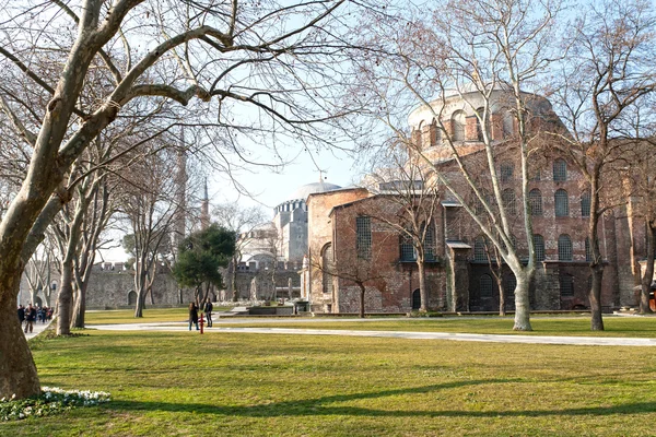 大教堂的圣索非亚大教堂认为苏菲亚，伊斯坦布尔，土耳其，二月九日 — 图库照片