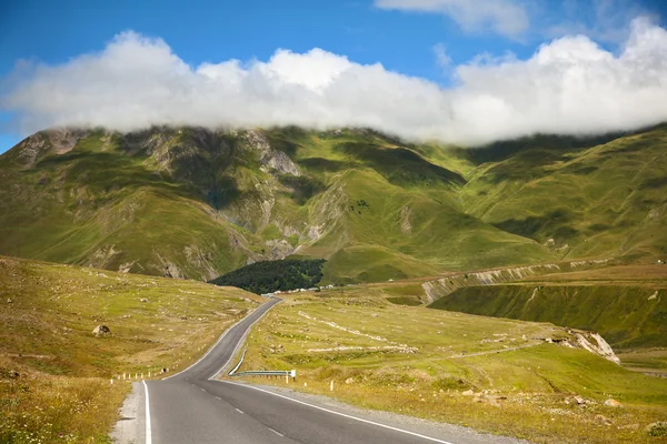 Dağlarda yaz aylarında yol — Stok fotoğraf