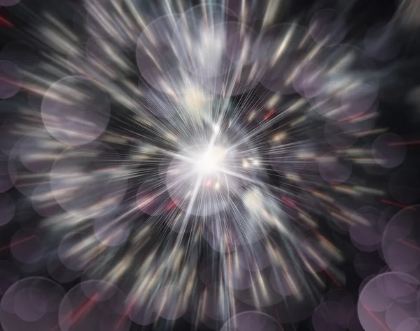 Абстрактное изображение, размытый фейерверк со взглядами и боке — стоковое фото