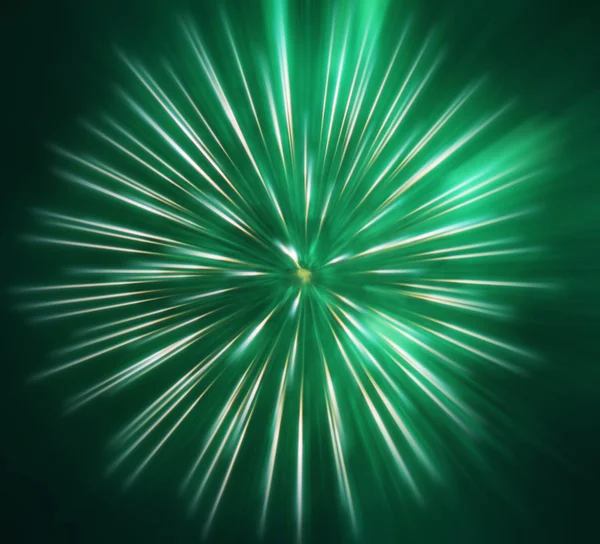 Imagen abstracta, fuegos artificiales verdes borrosas con bokeh — Foto de Stock