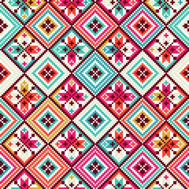 renkli aşiret seamless modeli pixelated