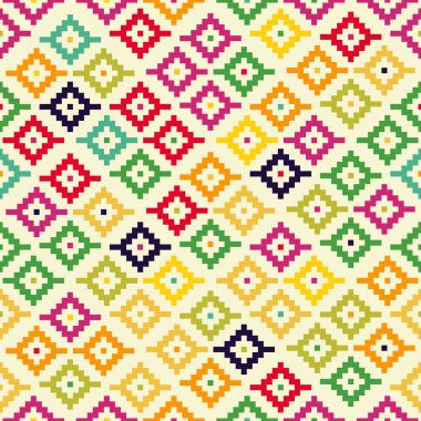 renkli aşiret seamless modeli pixelated
