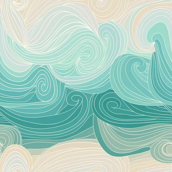 Dalga seamless modeli deniz tema mavi tonlarında