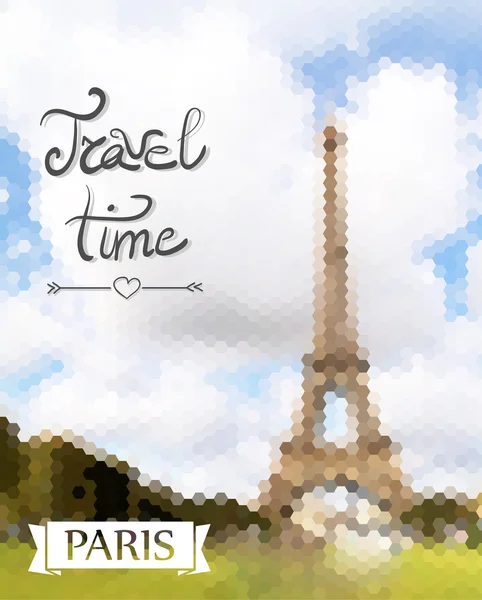 Vista panorámica de la Torre Eiffel, París, Francia . — Archivo Imágenes Vectoriales