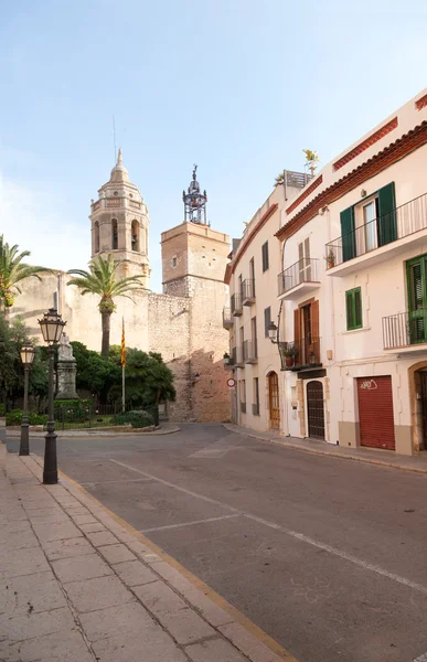 Antike Festung in sitges — Stockfoto