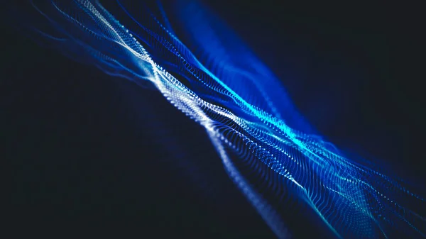 概要ネオン背景 液体ネオン波 未来的で現代的なネオン 光の効果を持つ夜のスクリーンセーバー — ストック写真