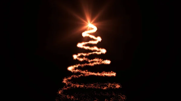 Astratto Natale Capodanno Sfondo Texture Linea Luminosa Sotto Forma Albero — Foto Stock