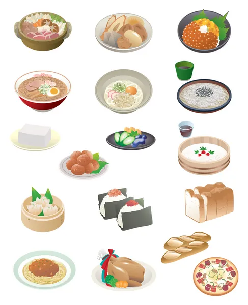 Japanese food — Stock Vector