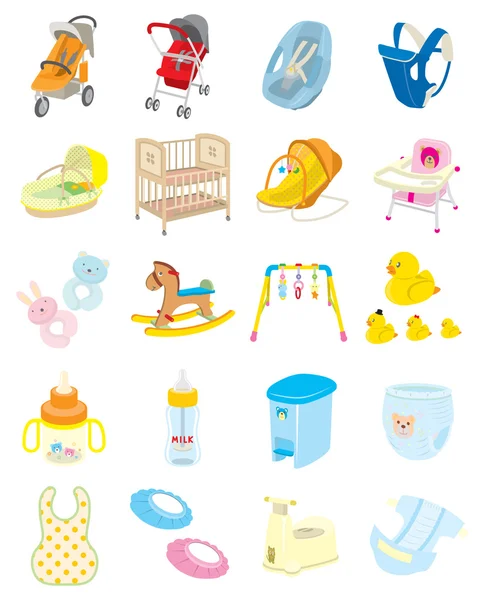 Baby goederen / illustratie — Stockvector