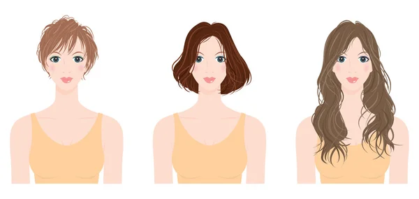 Penteado / Mulher / Ilustração —  Vetores de Stock