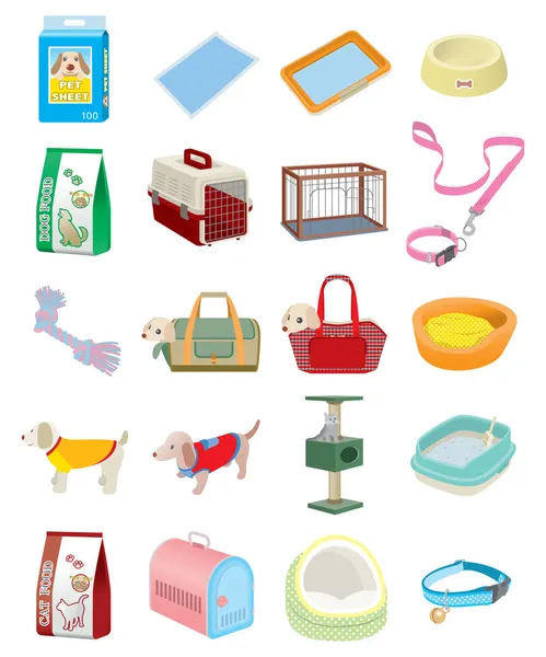 Pet Supplies / illustratie — Stockvector