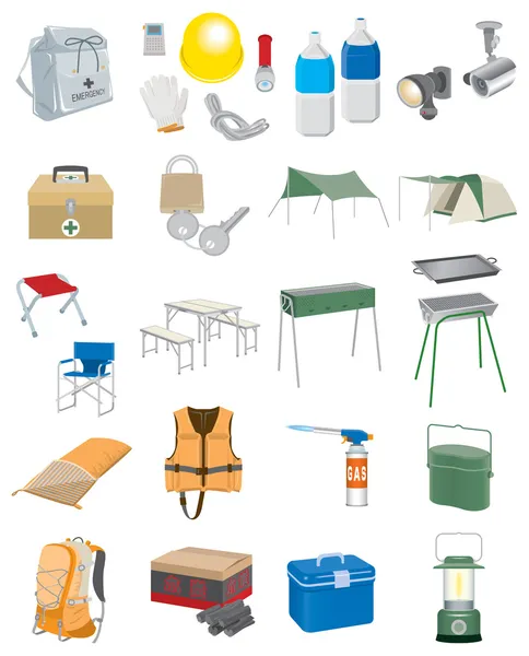 Camping Equipment — Stock Vector