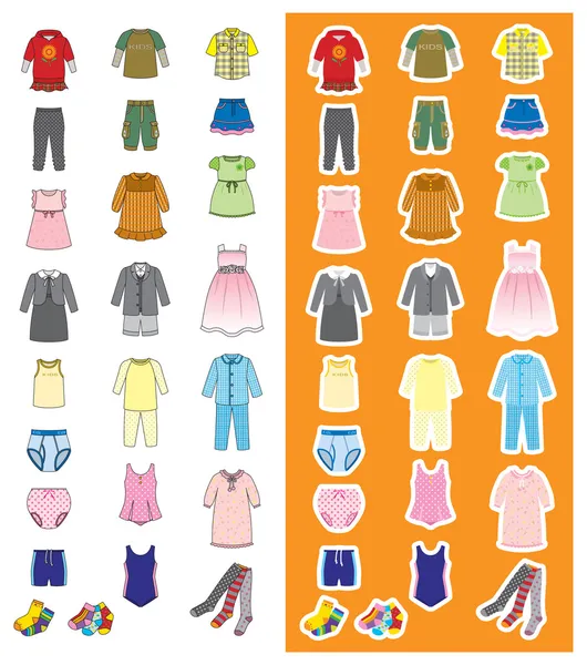 Kinderkleding — Stockvector