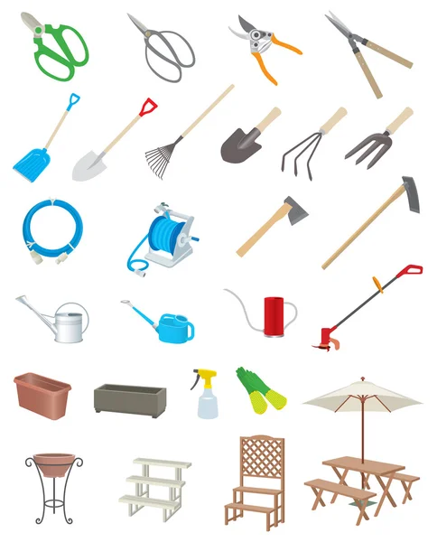 Gardening tools — Stock Vector