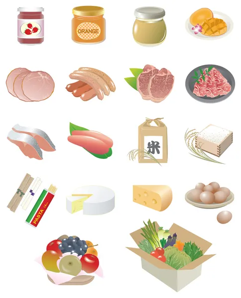 Alimentos — Vector de stock