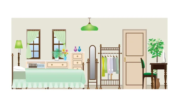 Woman room — Stock Vector