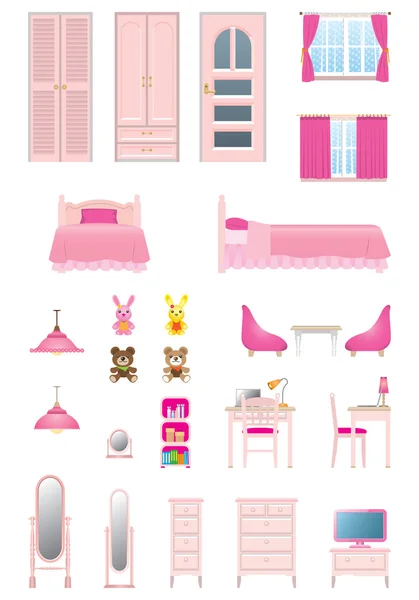 Girl 's room Векторная Графика