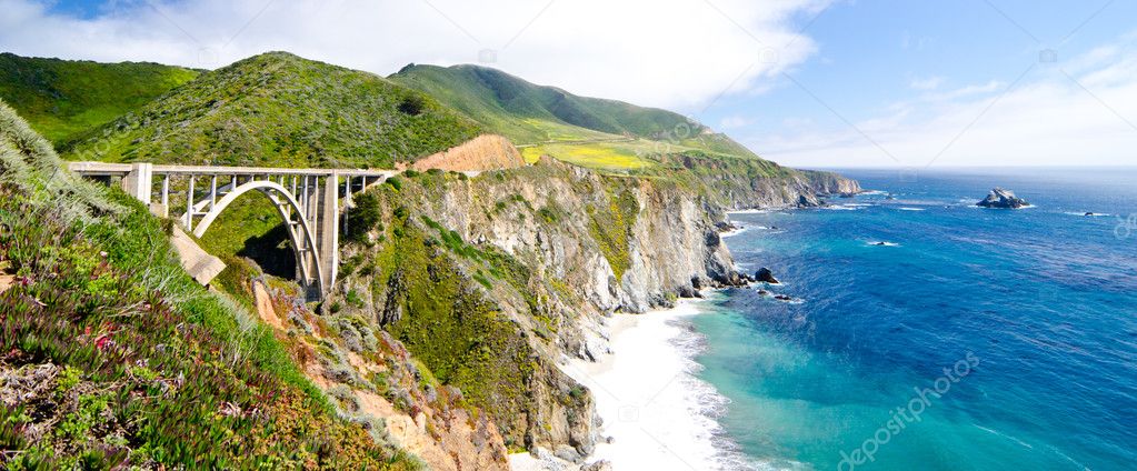 The Famous Bixby Bridge on California State Route 1