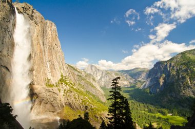 Upper Yosemite Falls and Yosemite Valley clipart