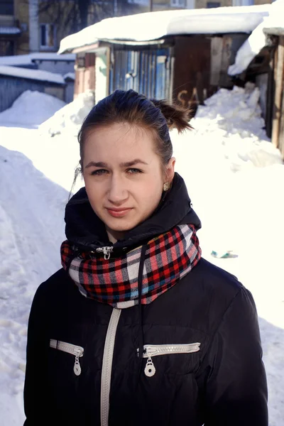 Lány. Oroszország. téli — Stock Fotó