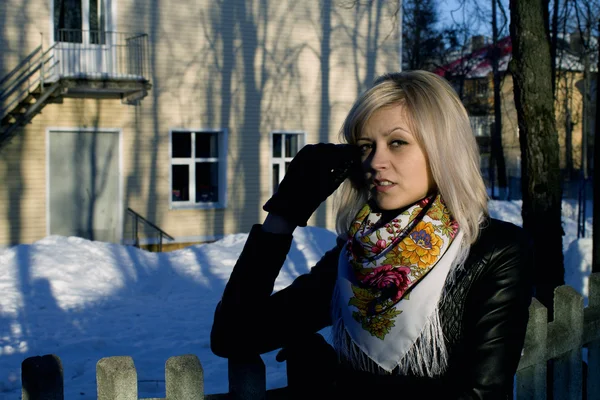 Girl. Russia. winter — Stock Photo, Image
