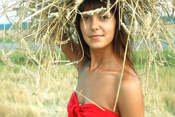 Girl in a box — Stock Photo, Image