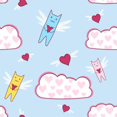 sevgi dolu yürekleri uçan kedi