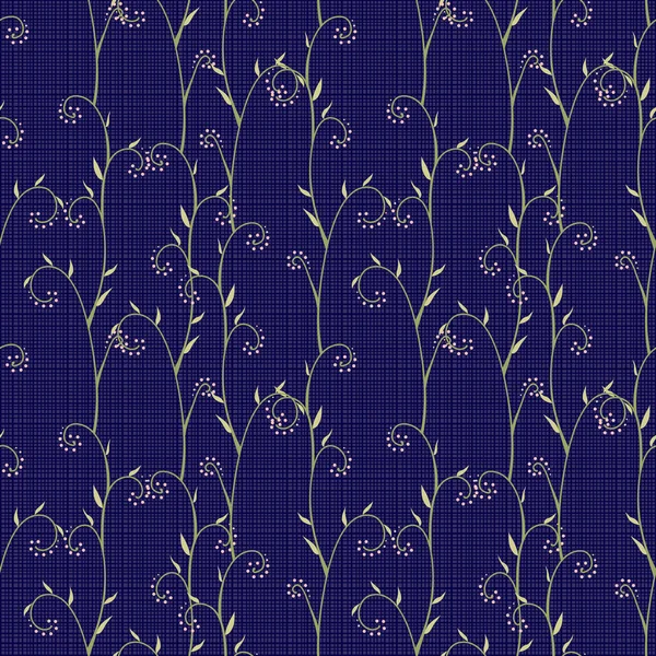 Bleu fond floral sans couture — Image vectorielle