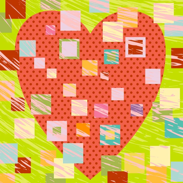 Corazón abstracto — Vector de stock