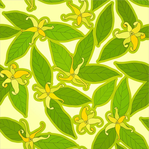 Ylang-ylang seamless — Stock Vector