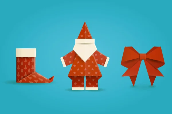 Origami de Noël — Image vectorielle