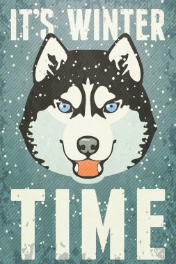 husky ile kış poster