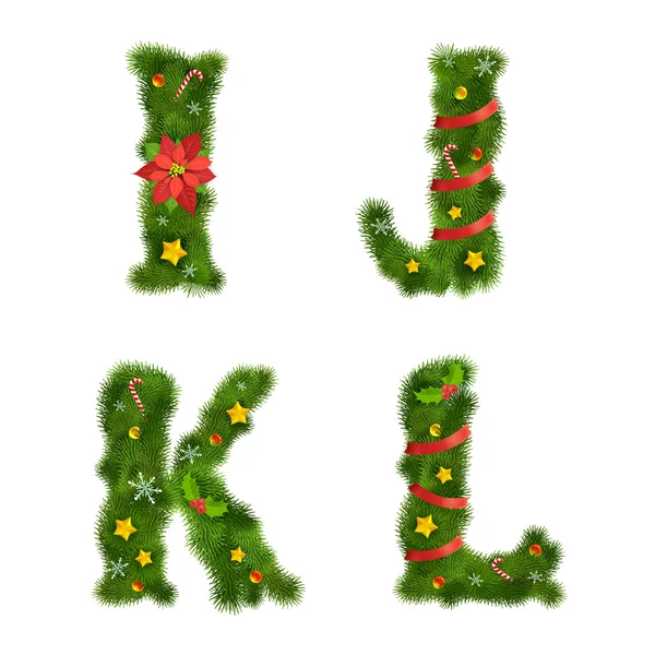 Alfabeto de Navidad — Archivo Imágenes Vectoriales