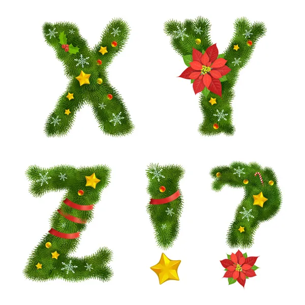 Christmas alphabet — Stock Vector