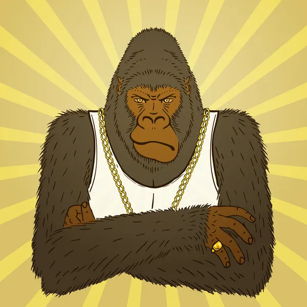 Angry Gorilla — Vector de stoc