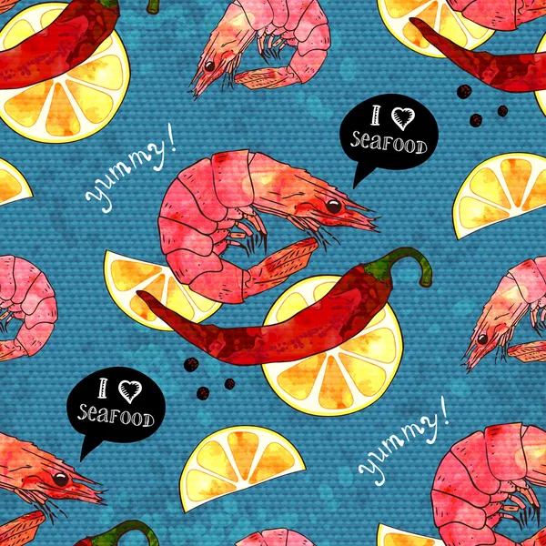 Fruits de mer fond — Image vectorielle